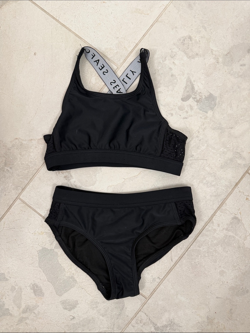 Girls SeaFolly Two-Piece Swim Set with Crossback Straps
